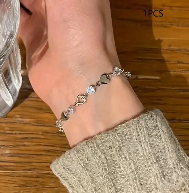Zircon Heart Bracelet