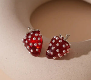 Strawberry Pearl Earrings