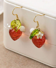 Load image into Gallery viewer, Strawberry Flower Earrings