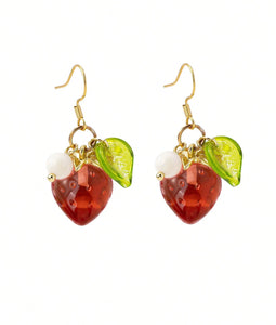 Strawberry Flower Earrings