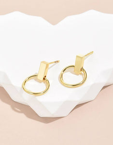 Gold Circle Earrings