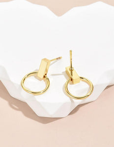 Gold Circle Earrings