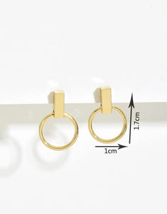 Gold Circle Earrings