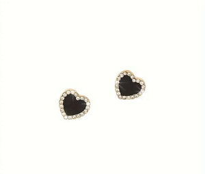 Black Heart Earrings