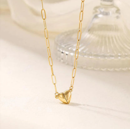 Magnetic Love Heart Necklace on a light background