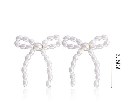 Pearl Bow Earrings