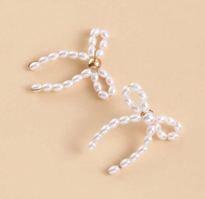 Pearl Bow Earrings