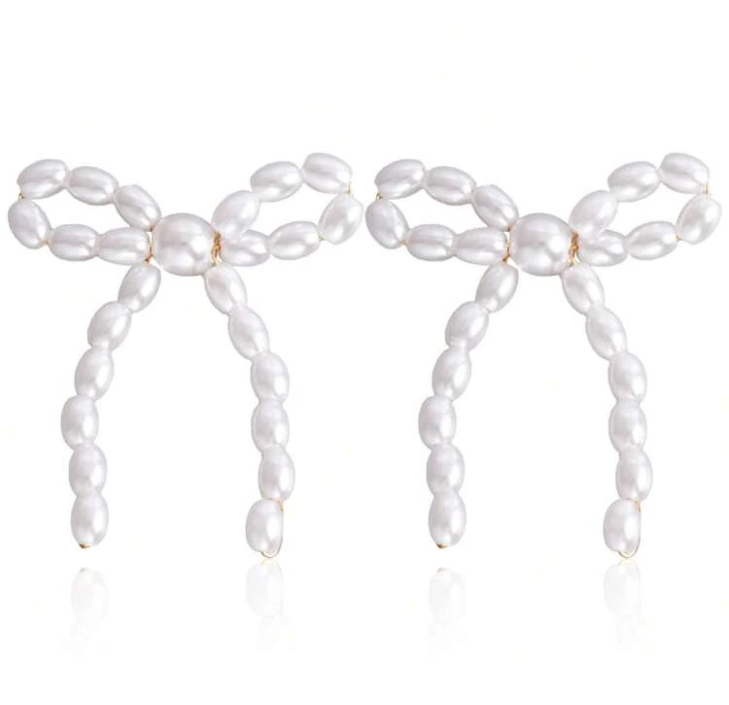 Pearl Bow Earrings