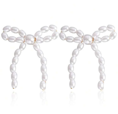 Pearl Bow Earrings
