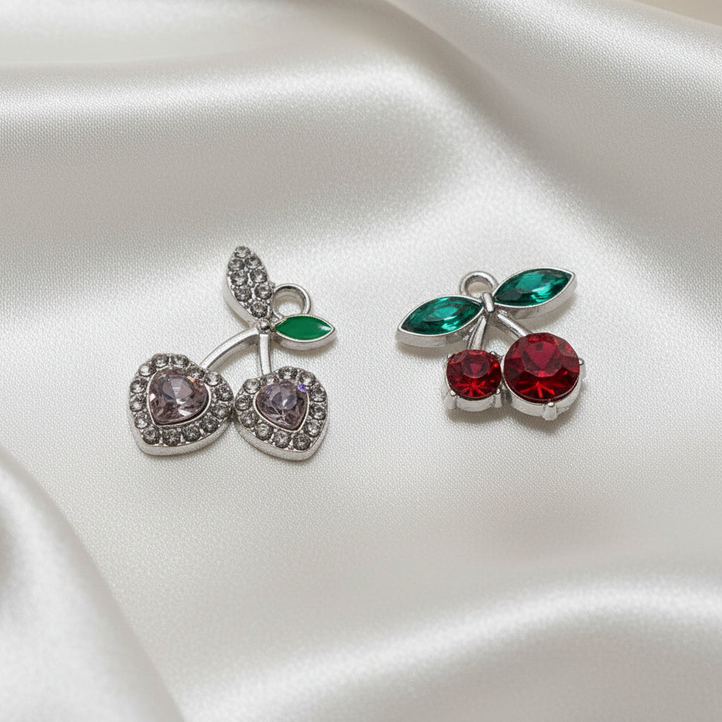 Blush Halo & Ruby Heart Cherry Duo charms