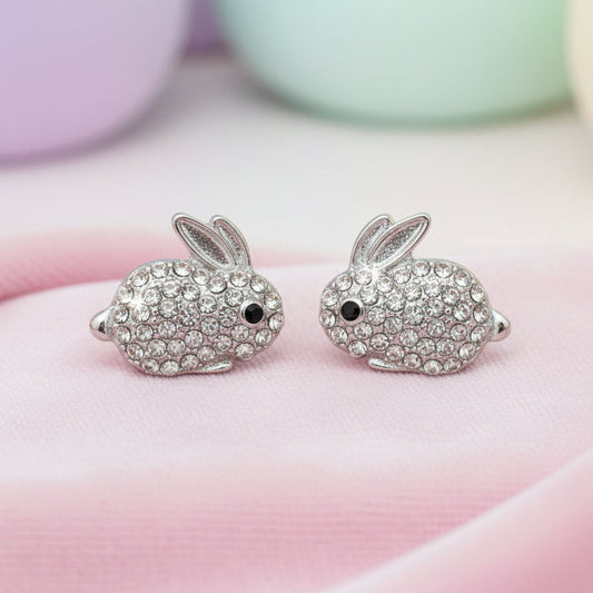 Pavé Zirconia Bunny Earrings