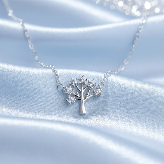 Zirconia Tree of Life Necklace