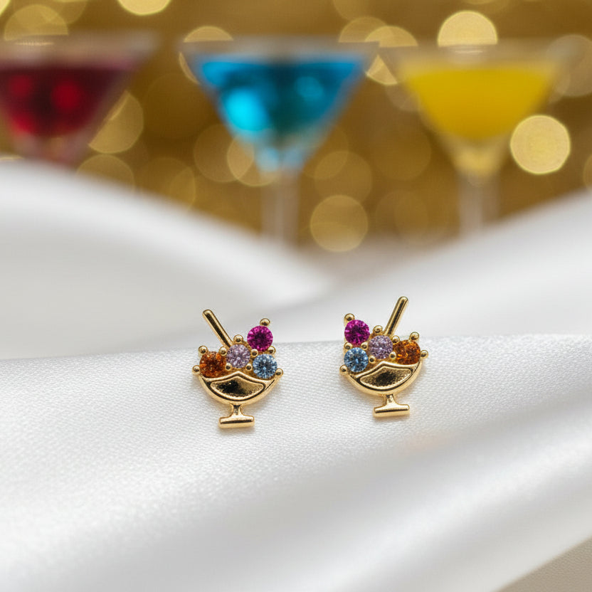 Mini Cocktail Gemstone Earrings