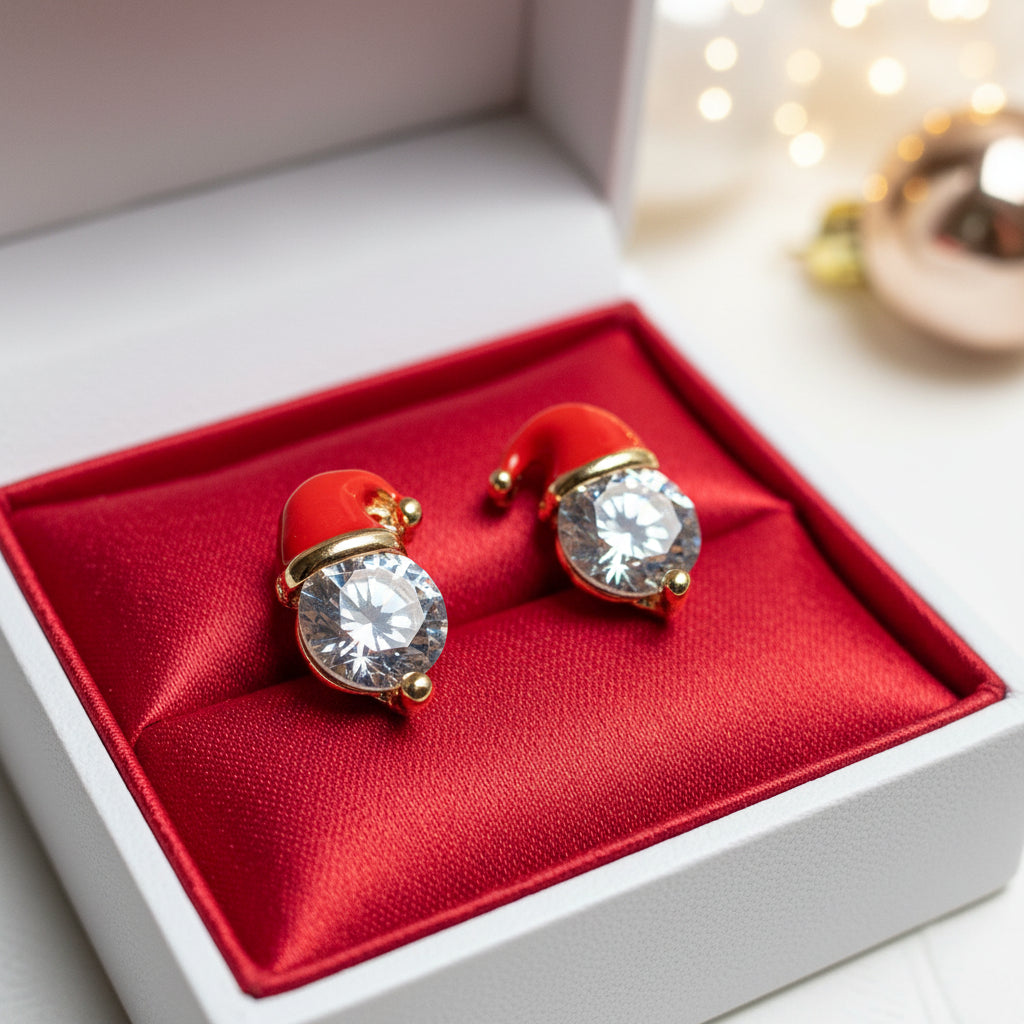 Starlit Santa Earrings