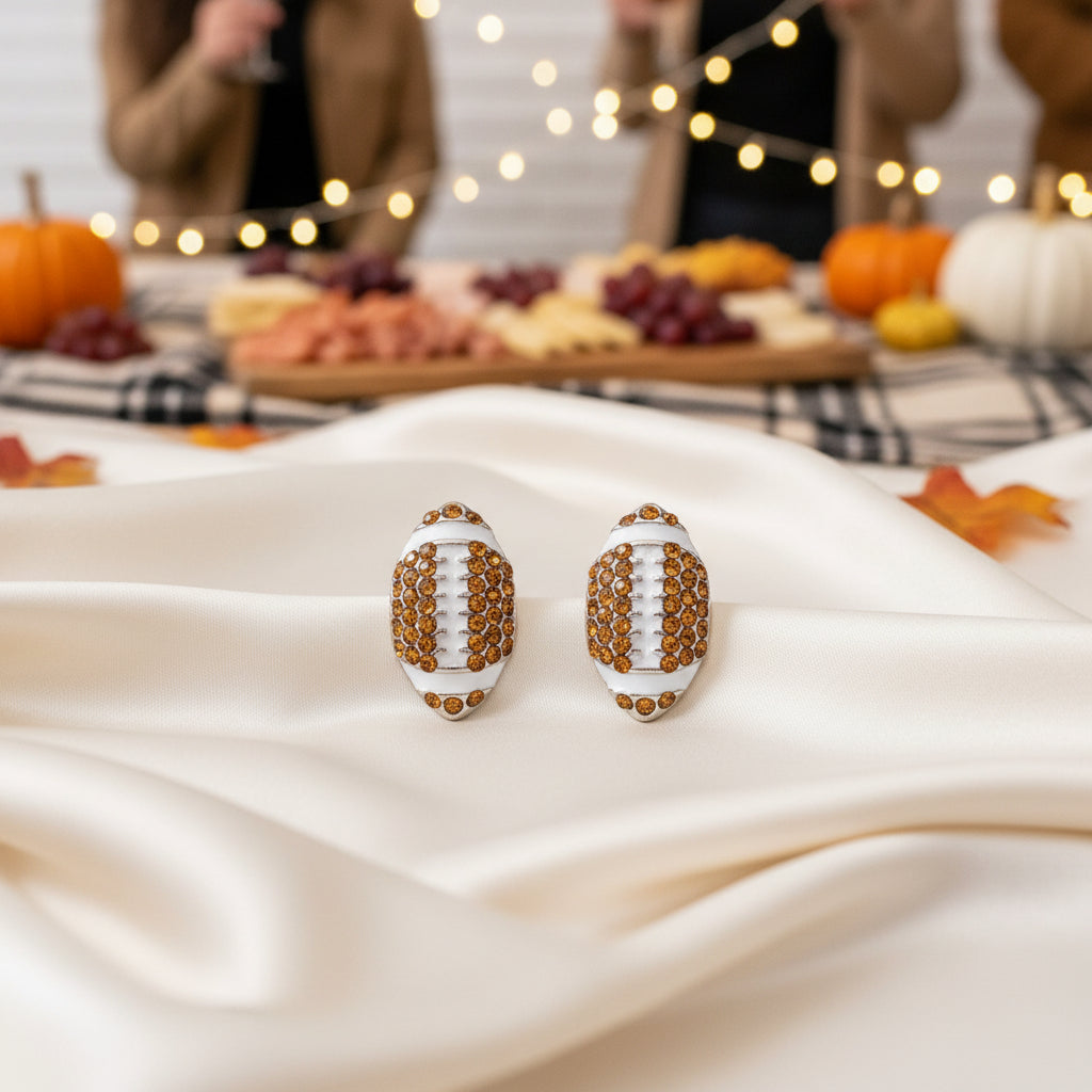 Football Pavé Earrings