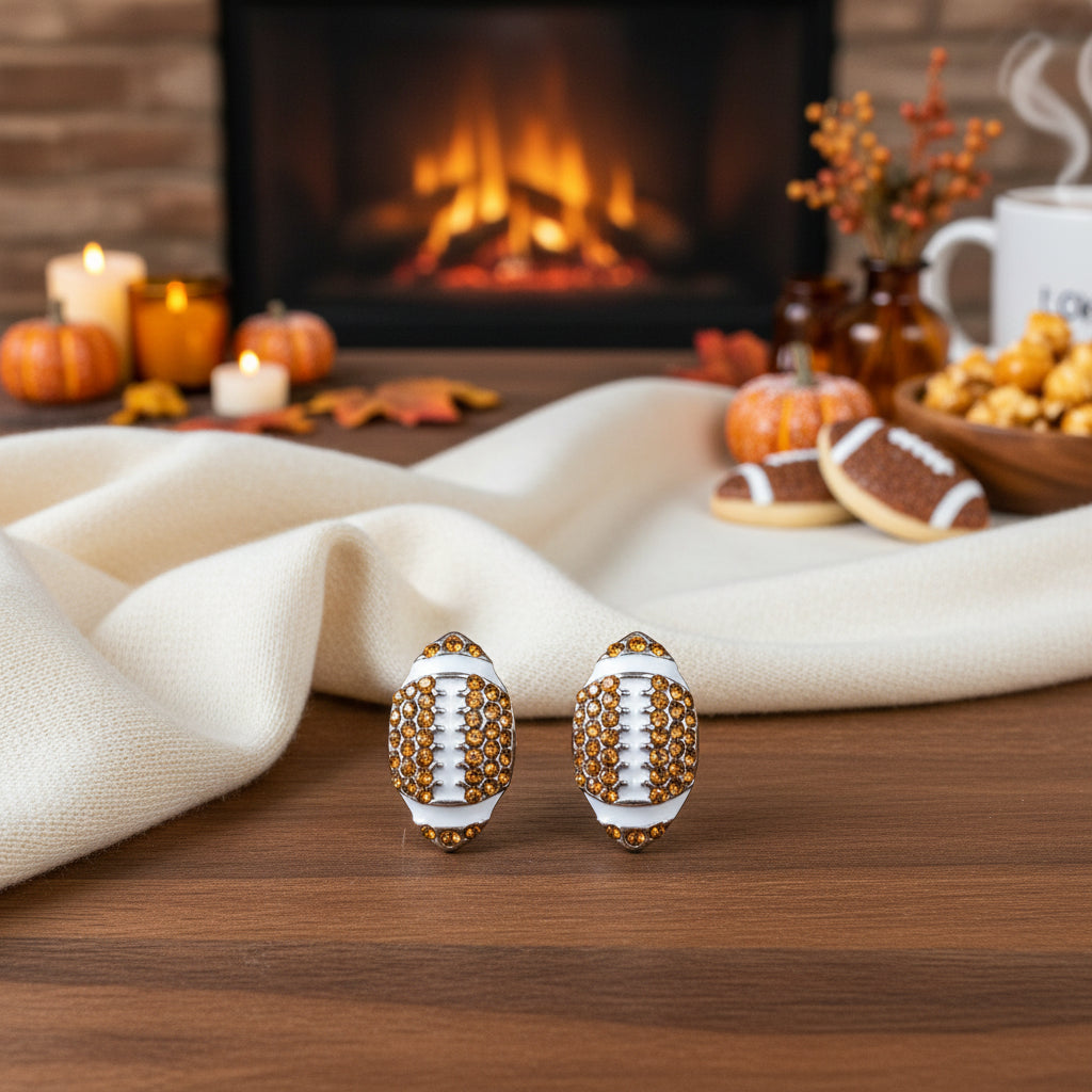 Football Pavé Earrings