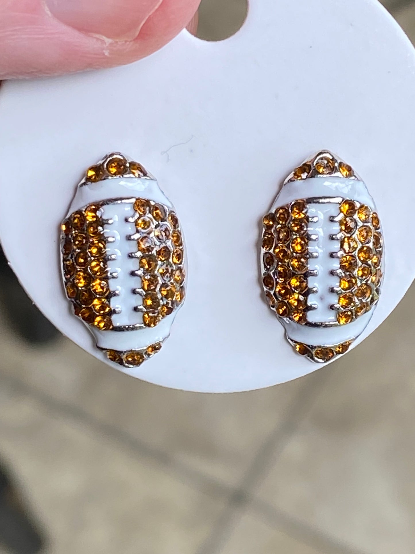 Football Pavé Earrings