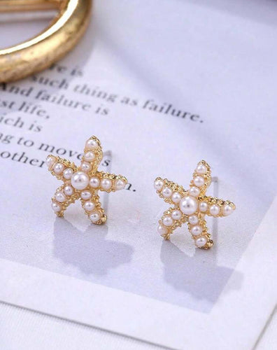 Starfish Pearl Earrings