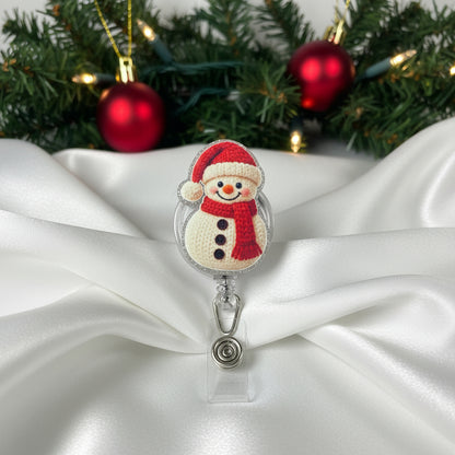 Christmas Snowman Badge Reel
