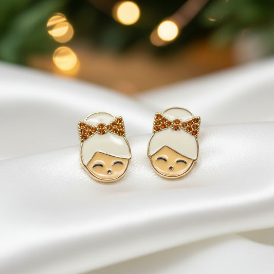 Mrs. Claus Bow Earrings
