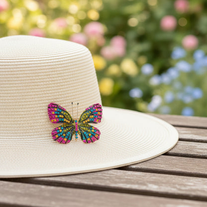 Rainbow Sparkle Butterfly Pin