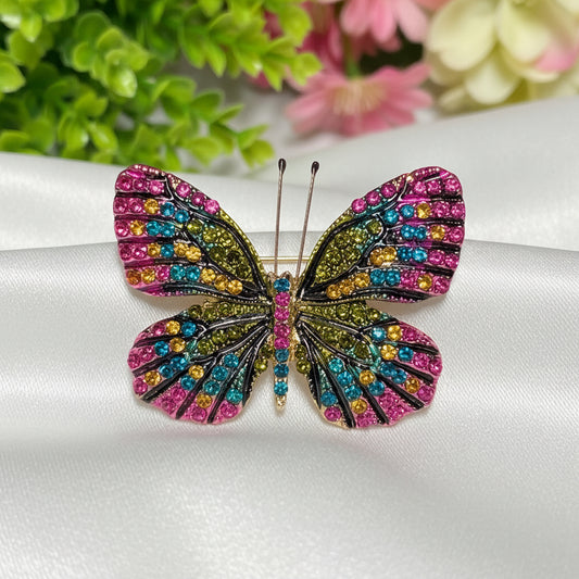 Rainbow Sparkle Butterfly Pin