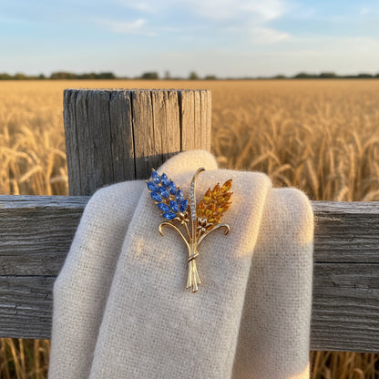 Golden Harvest Wheat Pin