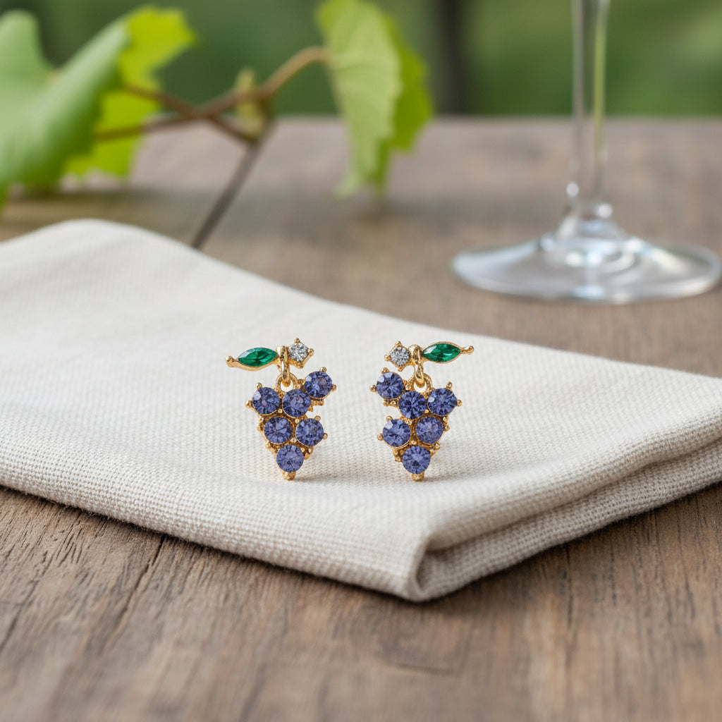 Periwinkle Grape Gem Earrings
