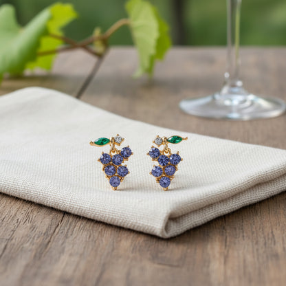 Periwinkle Grape Gem Earrings