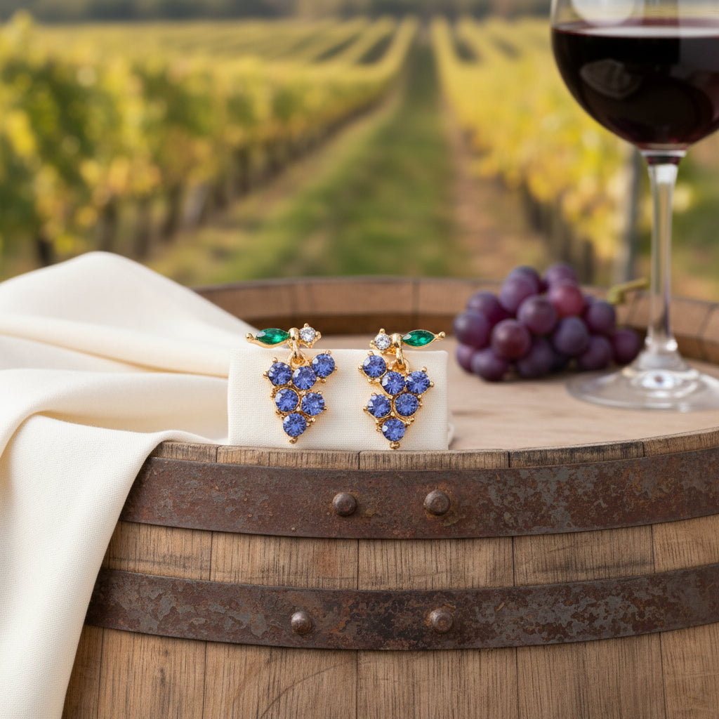 Periwinkle Grape Gem Earrings