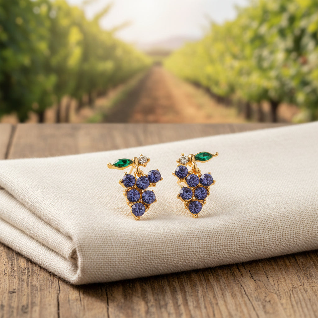 Periwinkle Grape Gem Earrings