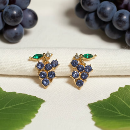 Periwinkle Grape Gem Earrings
