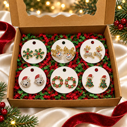 Merry & Bright Christmas 6-Pair Earring Gift Bundle