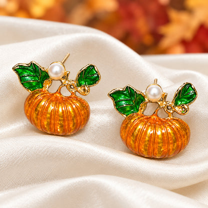 Statement Pumpkin Pearl Earrings