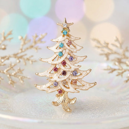 Snow-Kissed Christmas Tree Pin