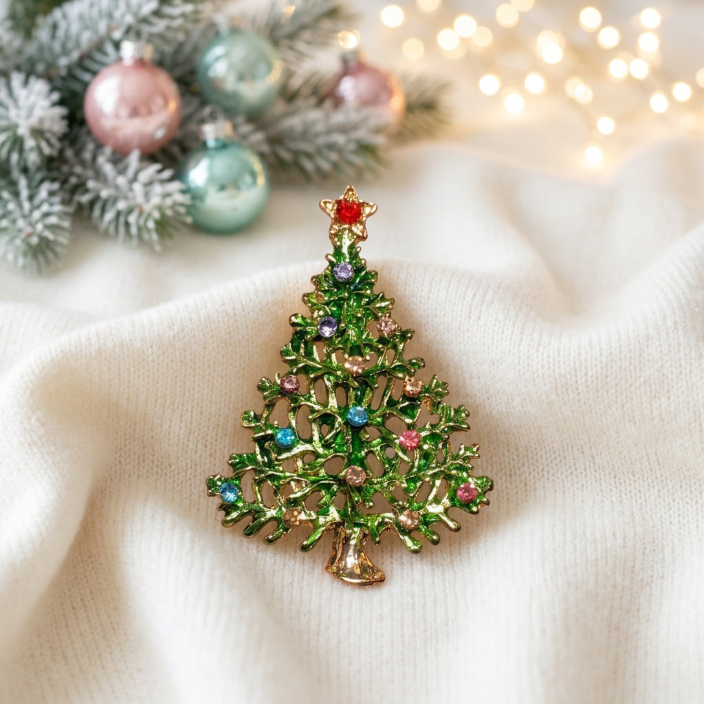 Enchanted Evergreen Christmas Tree Pin