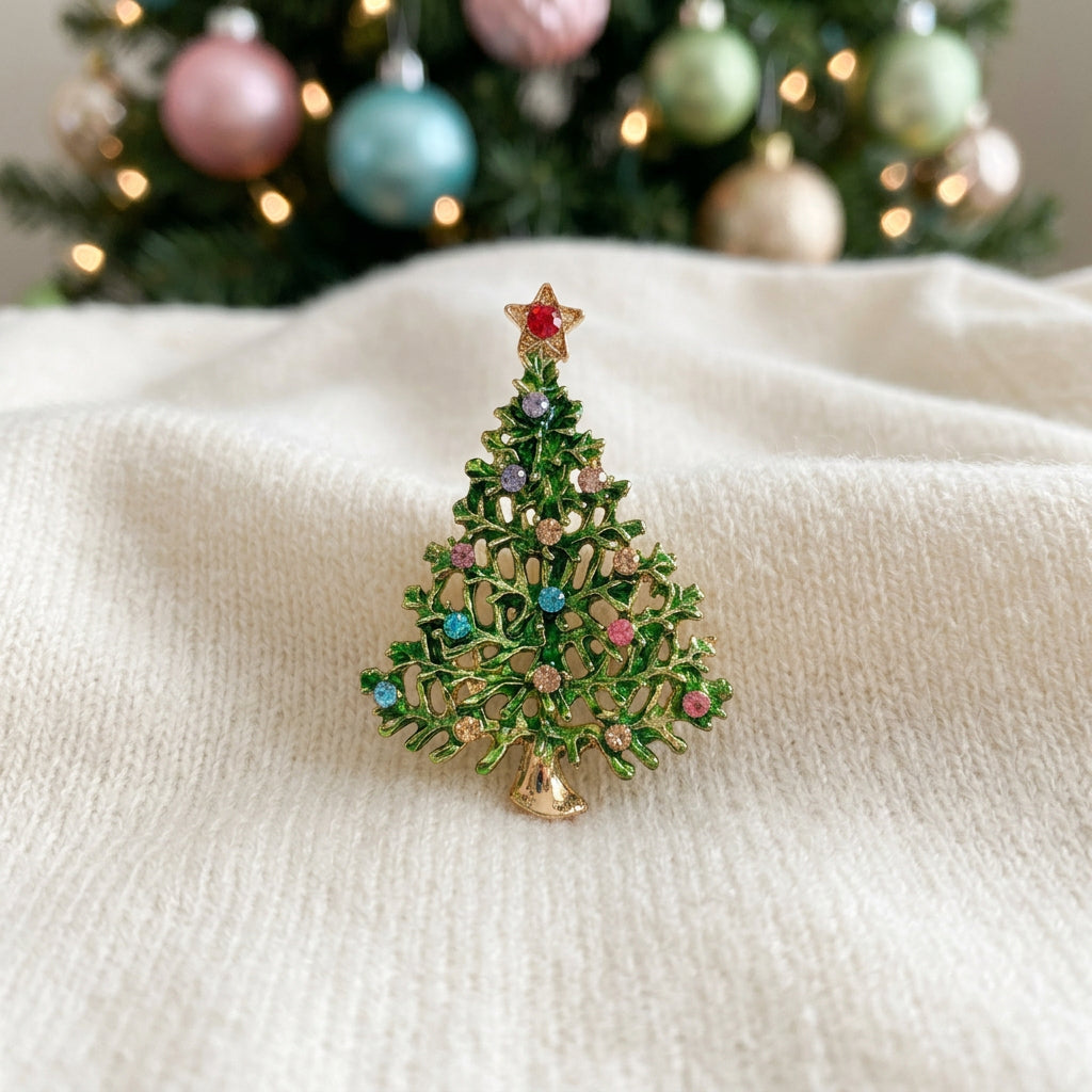 Enchanted Evergreen Christmas Tree Pin