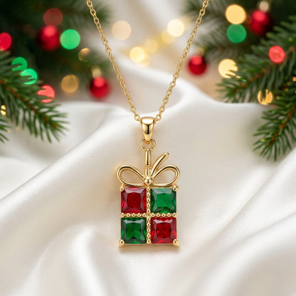 Christmas Gift Box Necklace