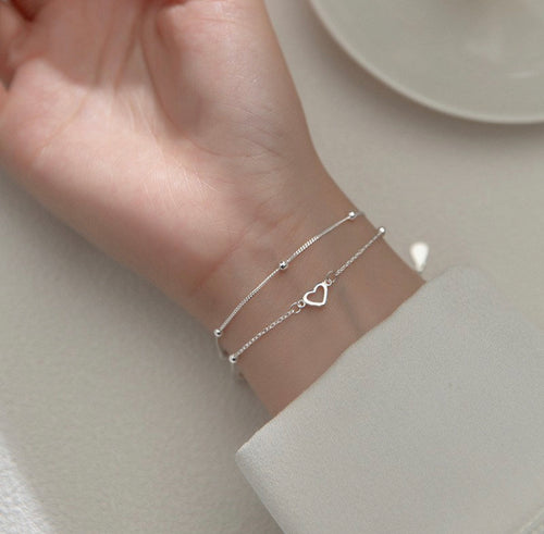 Layered Heart Bracelet