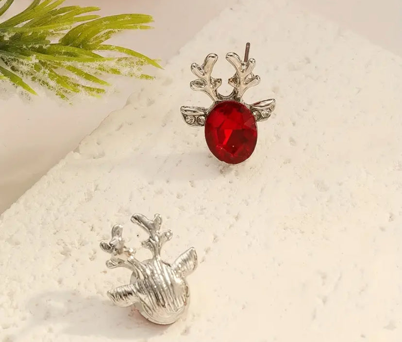 Starlit Santa & Ruby Reindeer Earring Bundle
