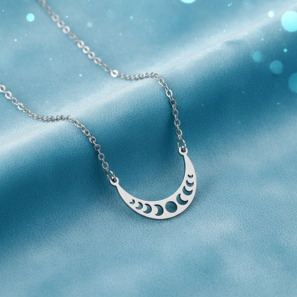 Crescent Moon Phases Necklace