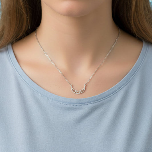 Crescent Moon Phases Necklace