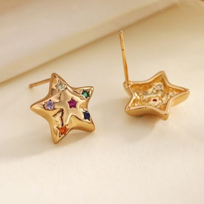 Multicolor Twinkle Star Earrings