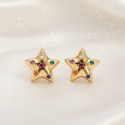 Multicolor Twinkle Star Earrings