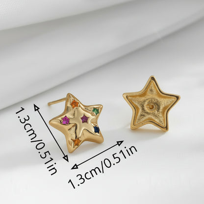 Multicolor Twinkle Star Earrings