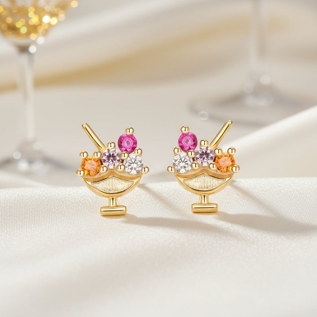 Mini Cocktail Gemstone Earrings