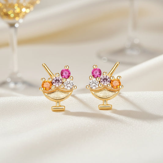 Mini Cocktail Gemstone Earrings
