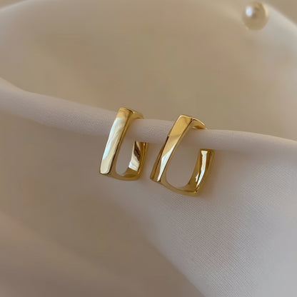 Gold Geometric Hoop Earrings