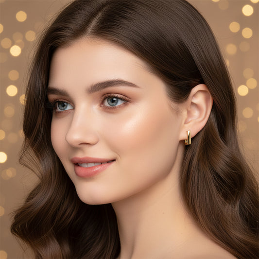 Gold Geometric Hoop Earrings