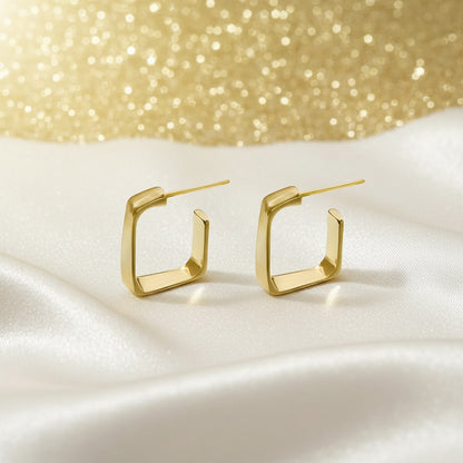 Gold Geometric Hoop Earrings